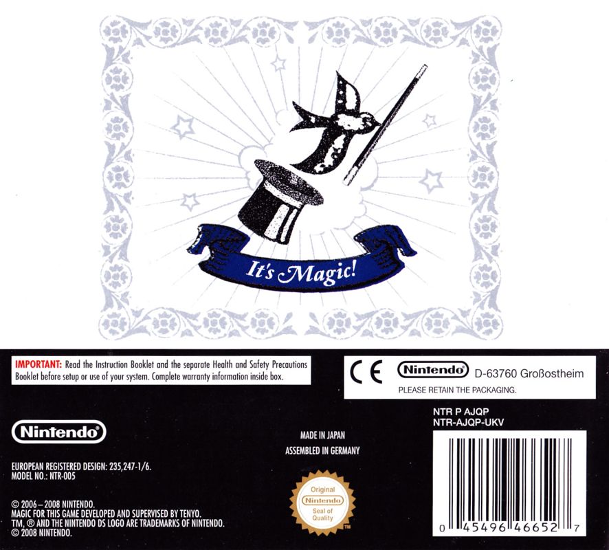Other for Master of Illusion (Nintendo DS): DS case back