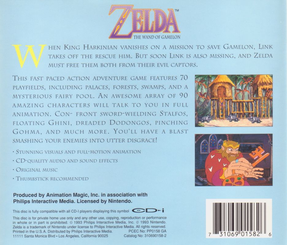 Other for Zelda: The Wand of Gamelon (CD-i): Jewel Case - Back