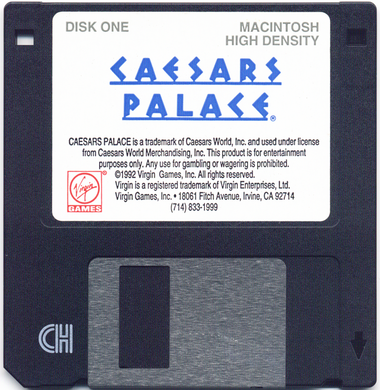Media for Caesars Palace (Macintosh): Disk 1/2