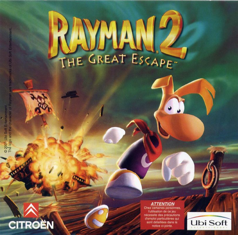 Front Cover for Rayman 2: The Great Escape (Windows) (Citroën release (2001))