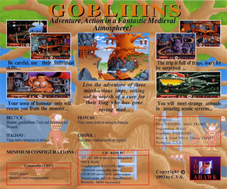Other for Gobliiins (DOS) (CD Version): Jewel Case Back