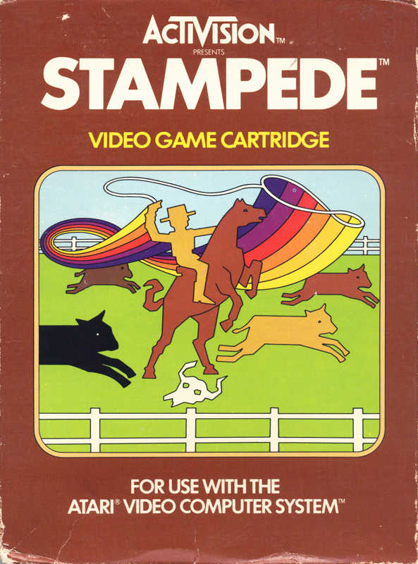Front Cover for Stampede (Atari 2600) (Variant trademark notice)