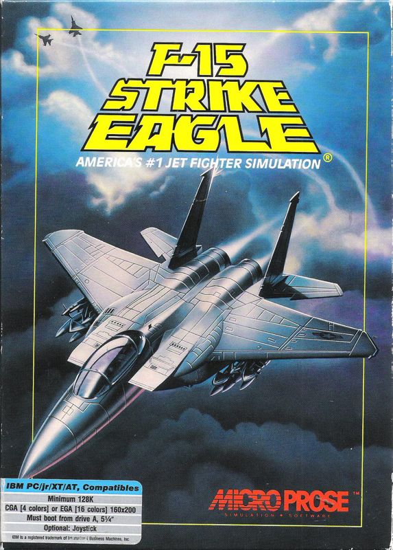 Front Cover for F-15 Strike Eagle (PC Booter) (CGA/EGA/Tandy Version (402.02) (Released in 1987))