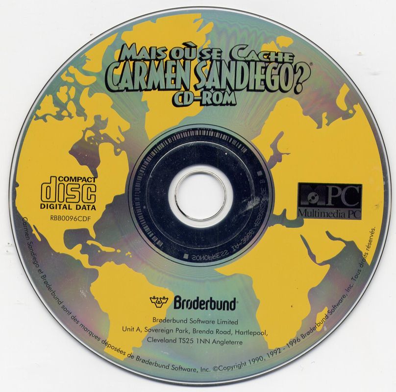 Media for Where in the World is Carmen Sandiego? (CD-ROM) (Windows and Windows 3.x) (1st release)