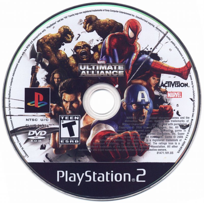 Media for Marvel Ultimate Alliance (PlayStation 2)