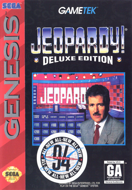Front Cover for Jeopardy! Deluxe Edition (Genesis)