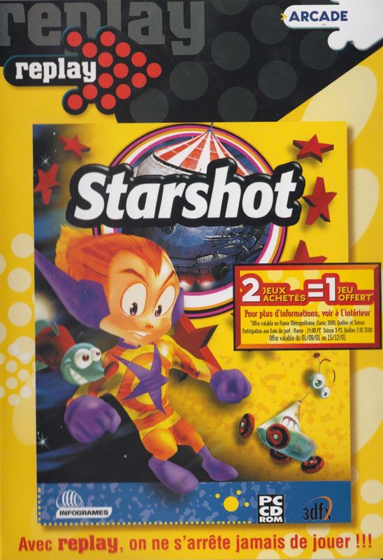Front Cover for Starshot: Space Circus Fever (Windows) (Replay release (Infogrames 2000))