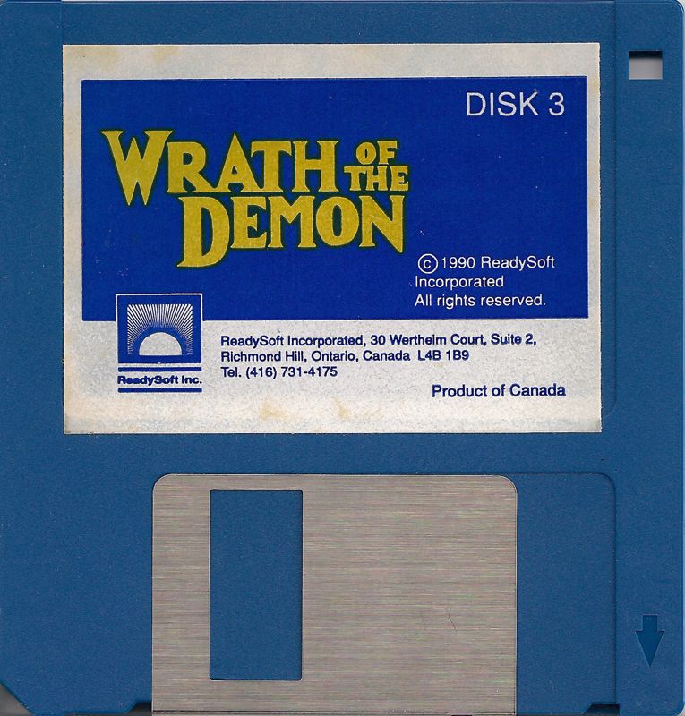 Media for Wrath of the Demon (DOS): Disk 3