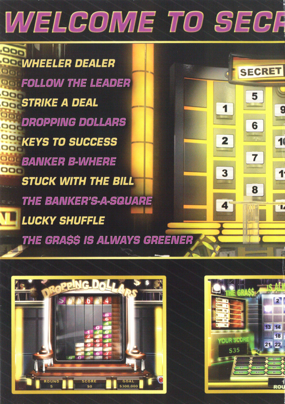 Inside Cover for Deal or No Deal: Secret Vault Games (Windows): Left