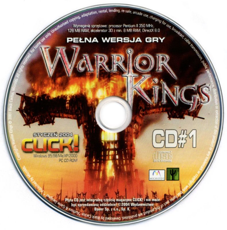 Media for Warrior Kings (Windows) (Click! 1/2004 covermount)