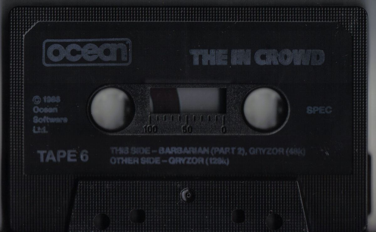 Media for The In Crowd (ZX Spectrum): Tape 6/6 - Barbarian (part 2) and Gryzor