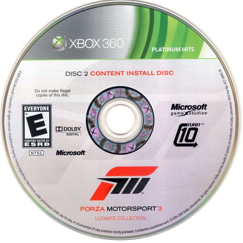 Media for Forza Motorsport 3: Ultimate Collection (Xbox 360): Bonus Content Disc