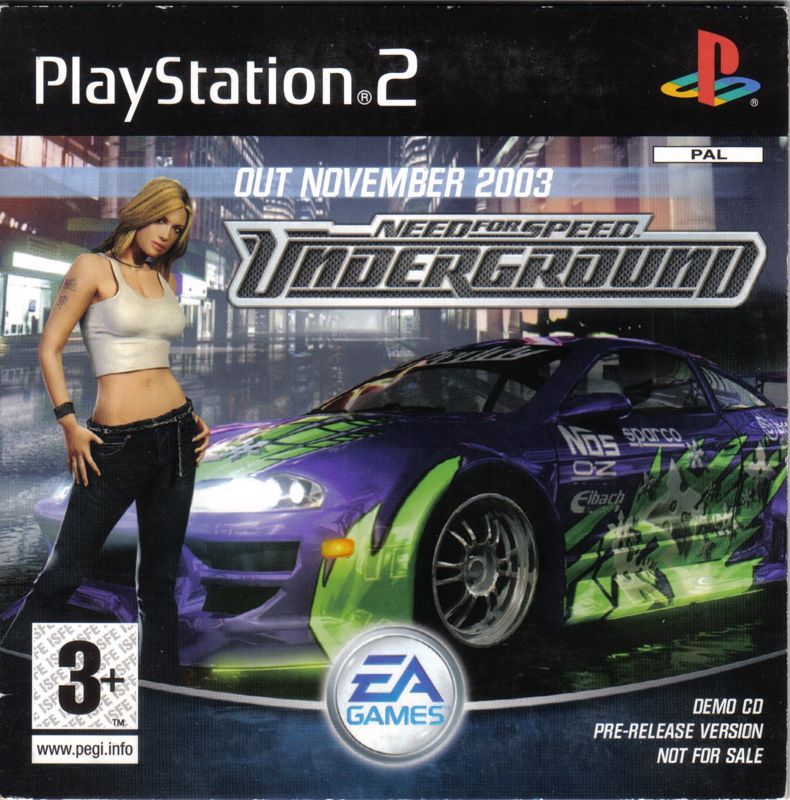 Front Cover for Need for Speed: Underground (PlayStation 2) (Pre-release demo version)