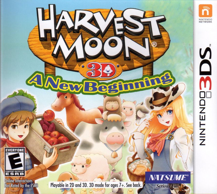 Front Cover for Harvest Moon 3D: A New Beginning (Nintendo 3DS)