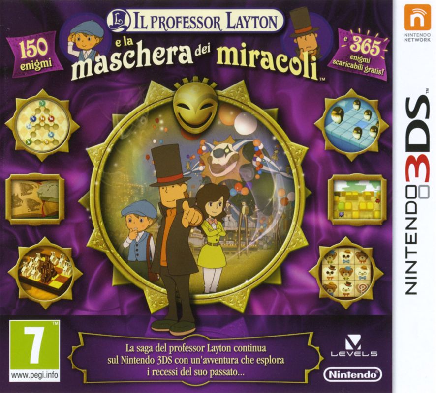 Front Cover for Professor Layton and the Miracle Mask (Nintendo 3DS)