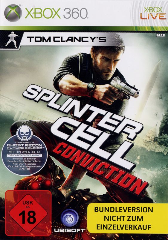 Front Cover for Tom Clancy's Splinter Cell: Conviction (Xbox 360) (Bundled with Xbox 360)