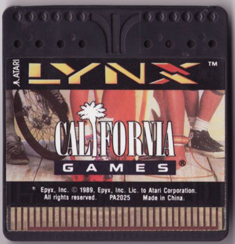 Media for California Games (Lynx) (1st release): Flat Card