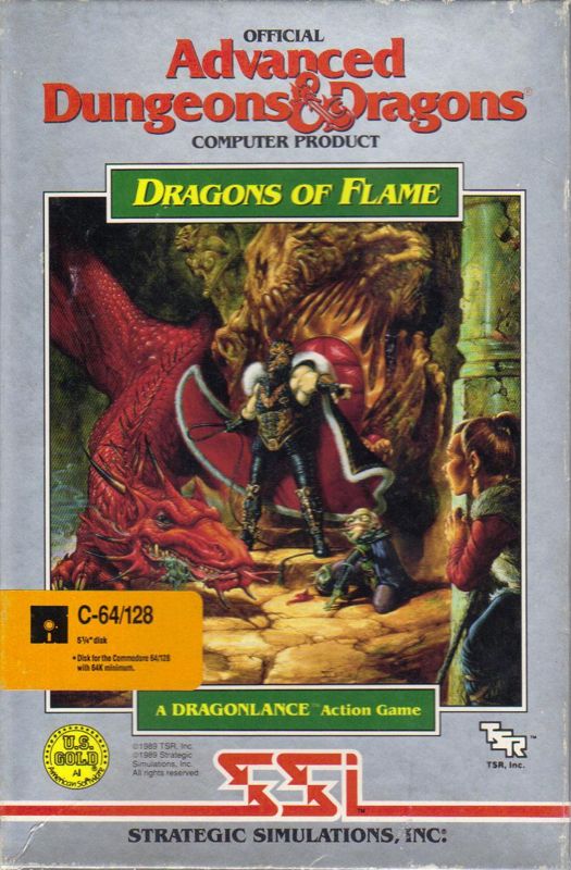Front Cover for Dragons of Flame (Commodore 64)