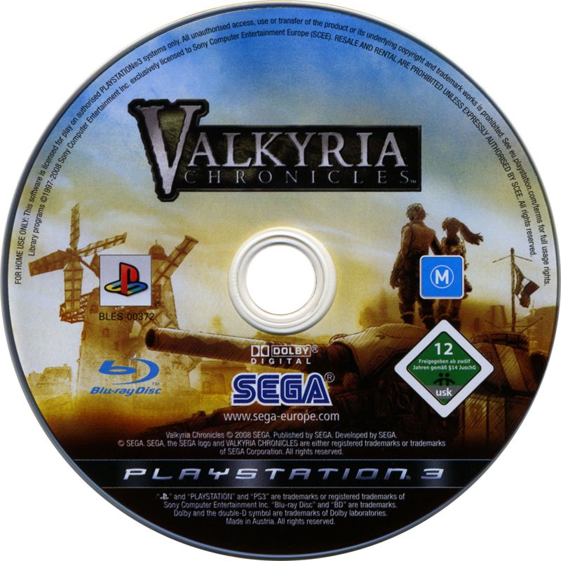 Media for Valkyria Chronicles (PlayStation 3)