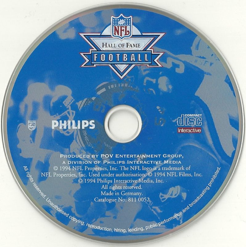 Media for NFL Hall of Fame Football (CD-i)