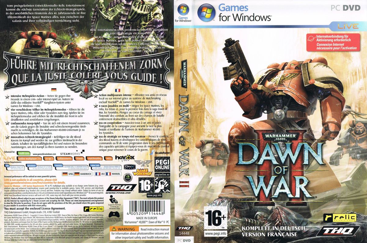 Full Cover for Warhammer 40,000: Dawn of War II (Windows)