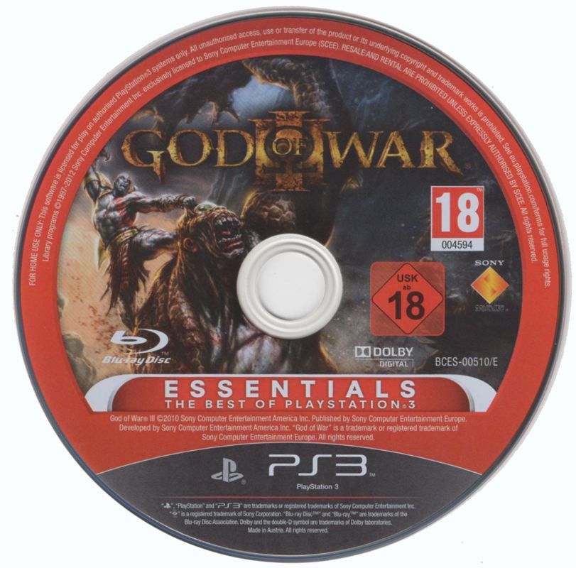 Media for God of War III (PlayStation 3) (Essentials release)