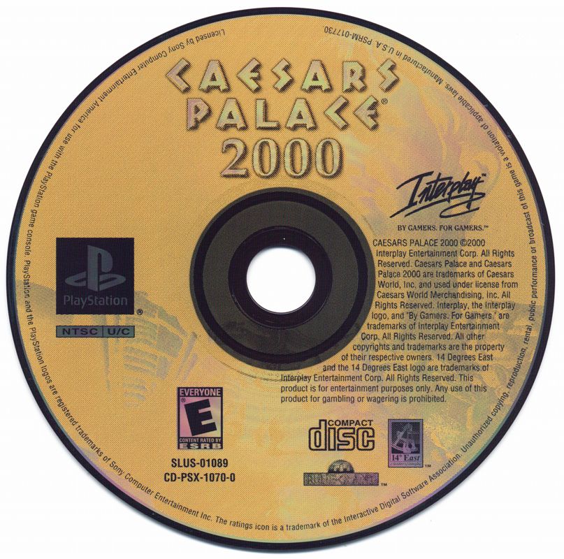 Media for Caesars Palace 2000 (PlayStation)