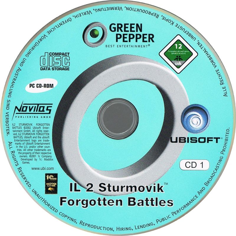 Media for IL-2 Sturmovik: Forgotten Battles (Windows) (Green Pepper release): Disc 1