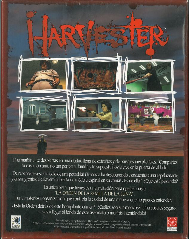 Back Cover for Harvester (DOS)