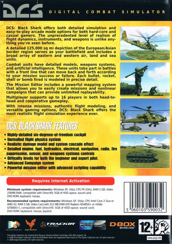 Back Cover for DCS: Black Shark (Windows)