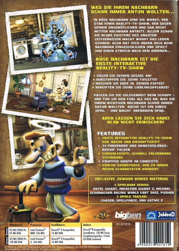 Back Cover for Neighbors from Hell (Windows)