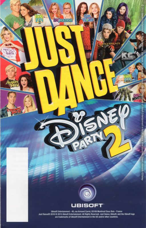 Manual for Just Dance 2016 (Wii U): Back