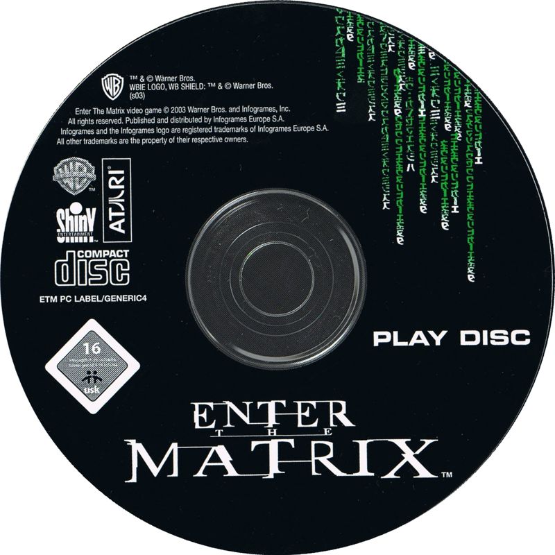 Media for Enter the Matrix (Windows): Play Disc