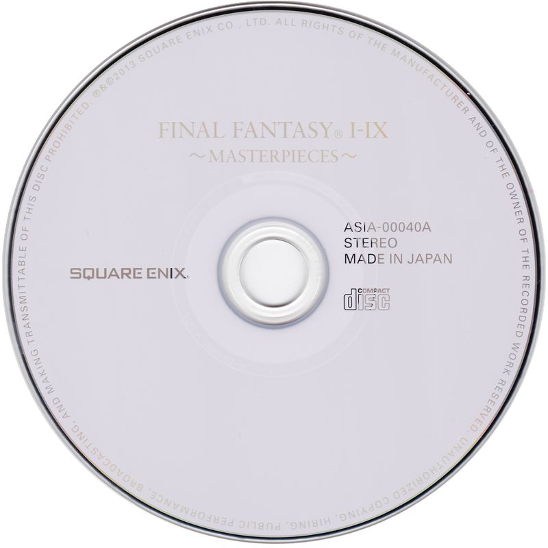 Media for Final Fantasy: 25th Anniversary Digital Collection (PS Vita and PSP and PlayStation 3): Sound Track - Disc