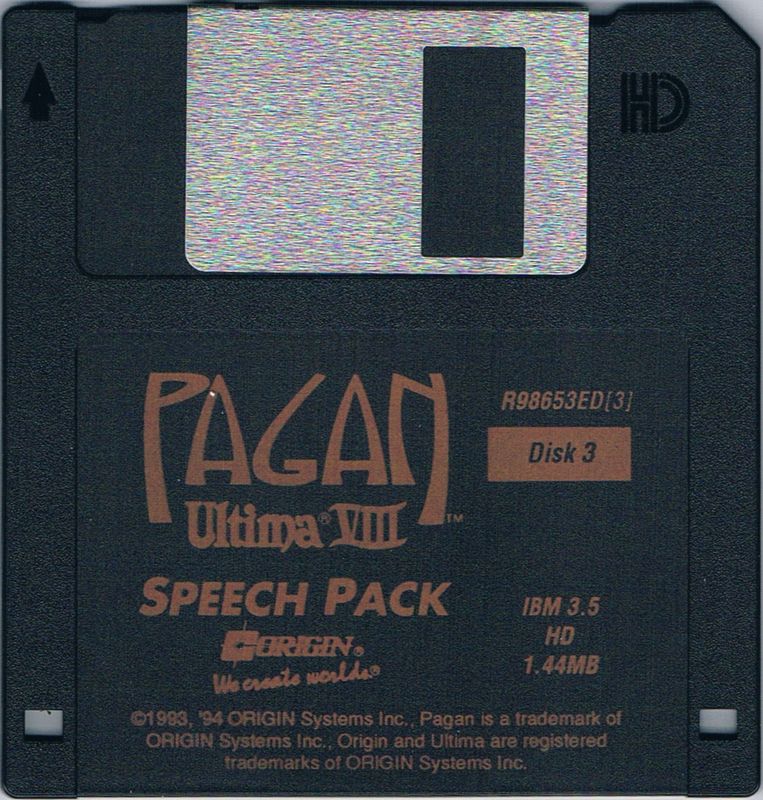 Media for Pagan: Ultima VIII - Speech Pack (DOS): Disk 3/3