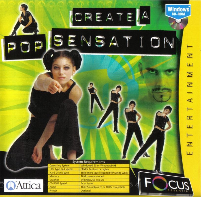 Front Cover for Create a Pop Sensation (Windows) (PC Ace covermount)