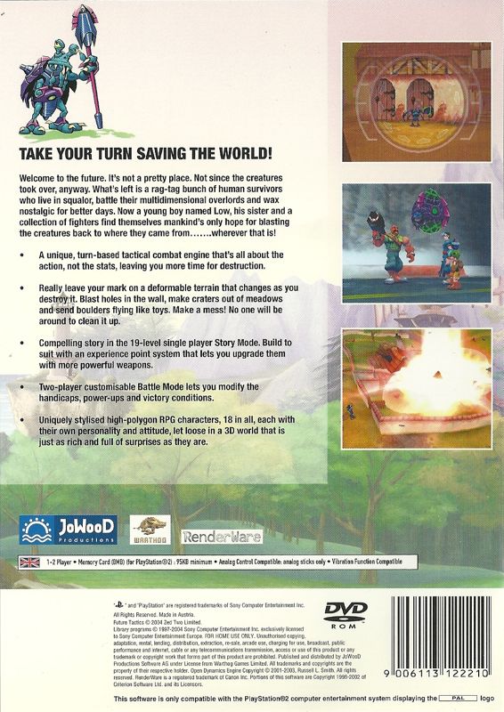 Back Cover for Future Tactics: The Uprising (PlayStation 2)