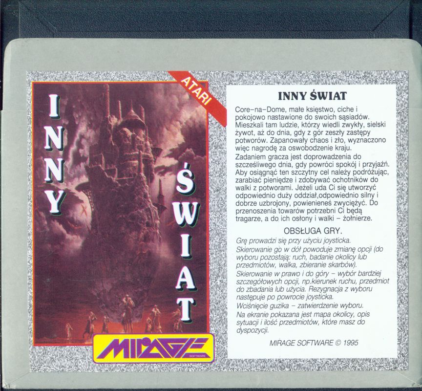 Media for Inny Świat (Atari 8-bit) (5.25" disk release - alternate): Sleeve Back + Media