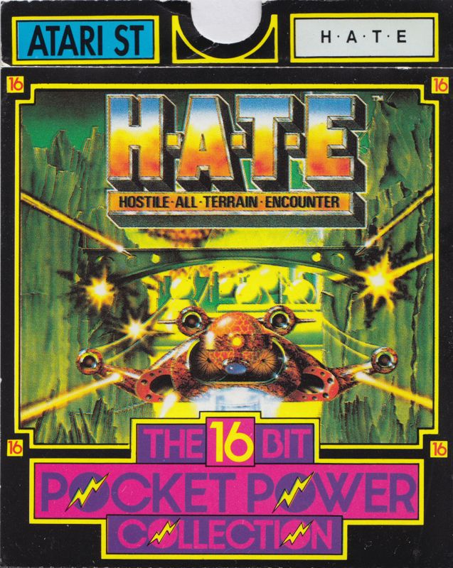 Front Cover for H.A.T.E: Hostile All Terrain Encounter (Atari ST) (The 16 Bit Pocket Power Collection release)