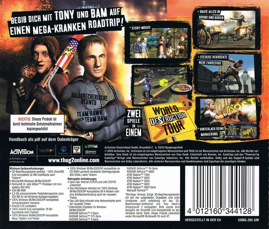 Tony Hawk's Underground 2 box covers - MobyGames