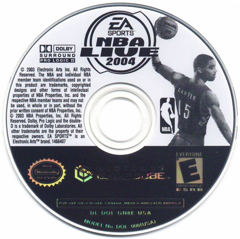 Media for NBA Live 2004 (GameCube)