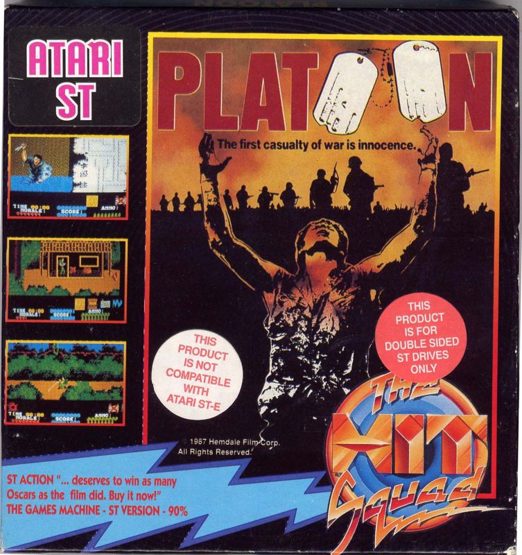 Front Cover for Platoon (Atari ST) (Hit Squad release)