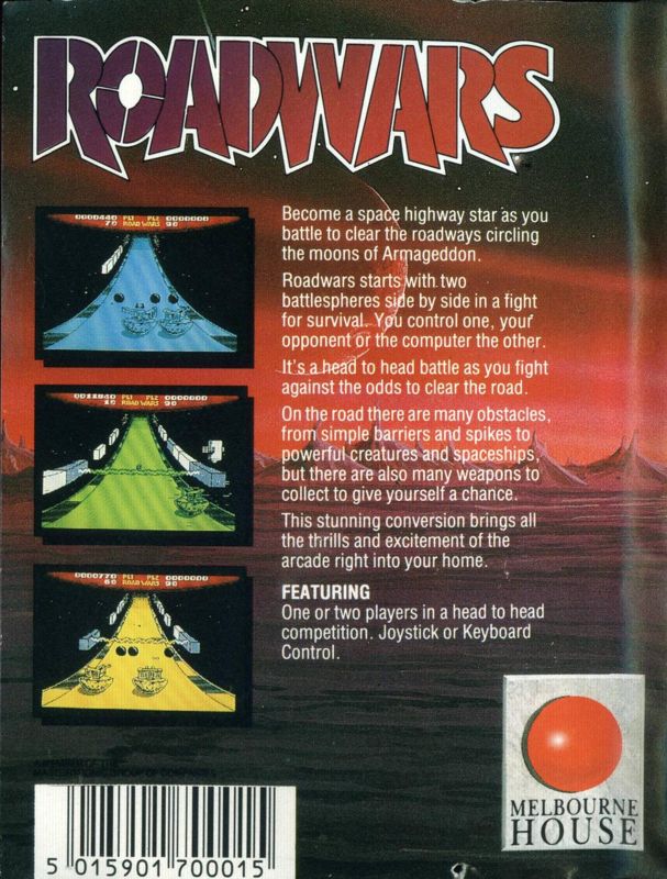 Back Cover for Roadwars (ZX Spectrum)