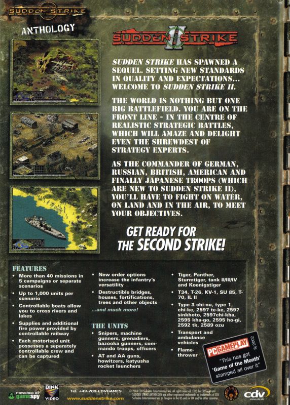 Other for Sudden Strike: Anthology (Windows): Sudden Strike II - Back