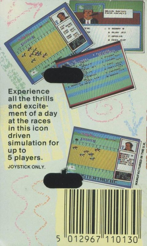 Back Cover for Omni-Play Horse Racing (Commodore 64)