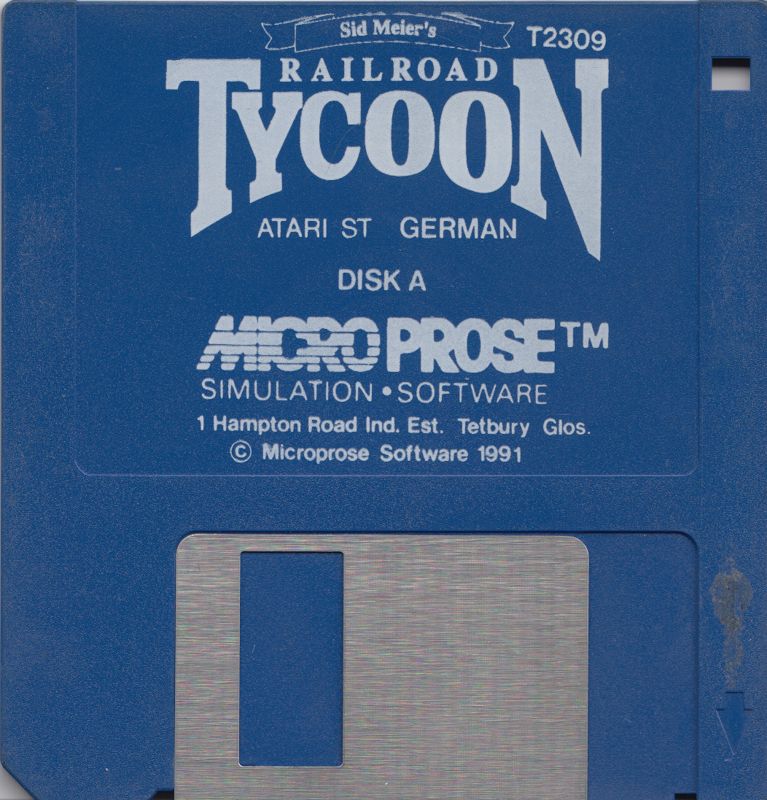 Media for Sid Meier's Railroad Tycoon (Atari ST): Disk 1/2