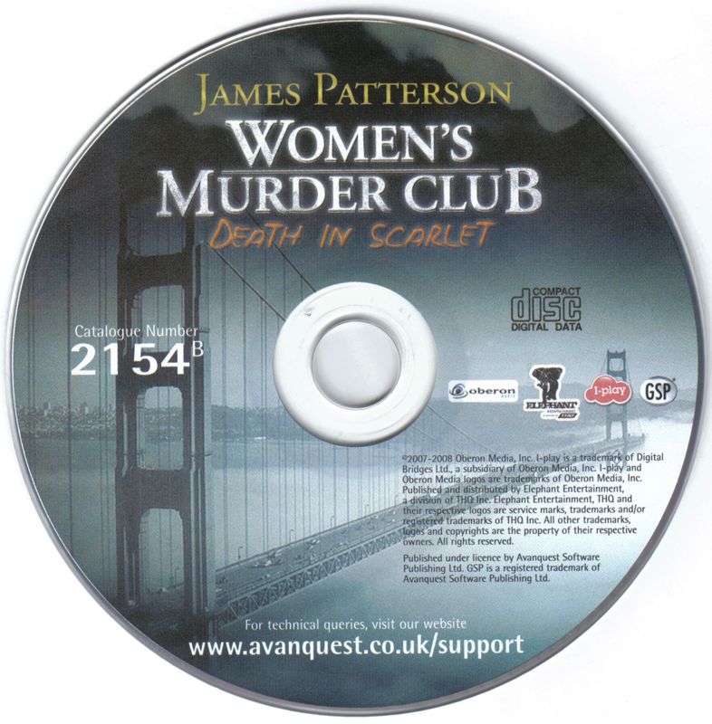 Media for James Patterson: Women's Murder Club - Death in Scarlet (Macintosh and Windows) (Global Software Publishing re-release)