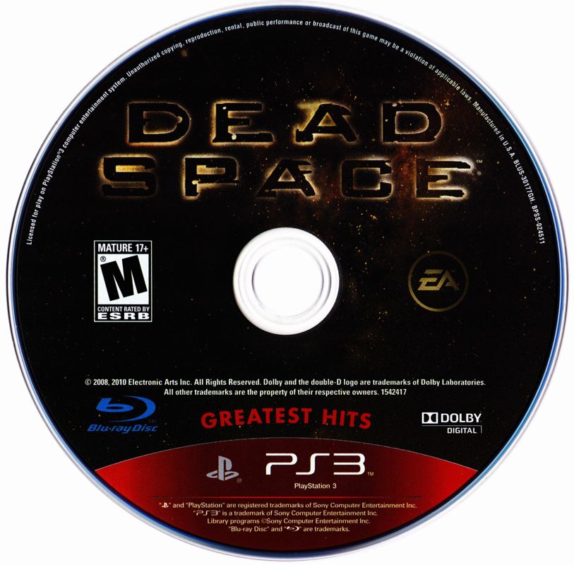 Media for Dead Space (PlayStation 3) (Greatest Hits release)