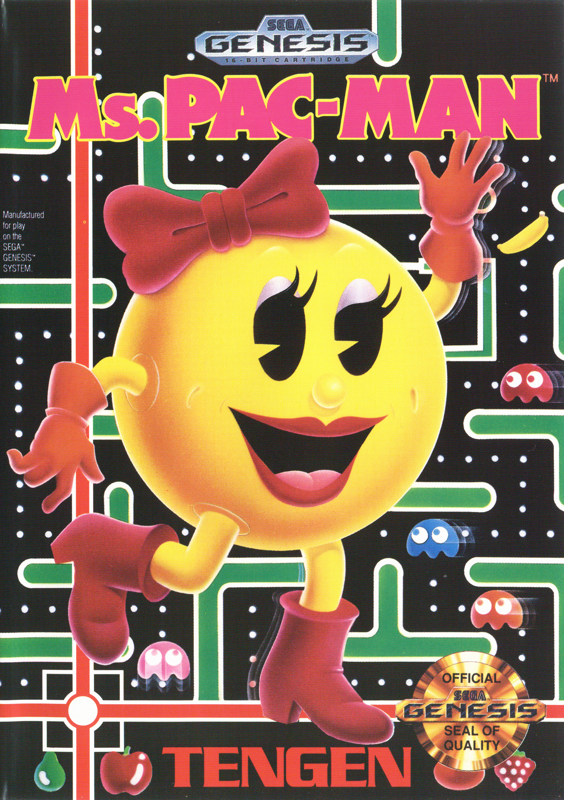 Front Cover for Ms. Pac-Man (Genesis) ("Made in Japan" release)