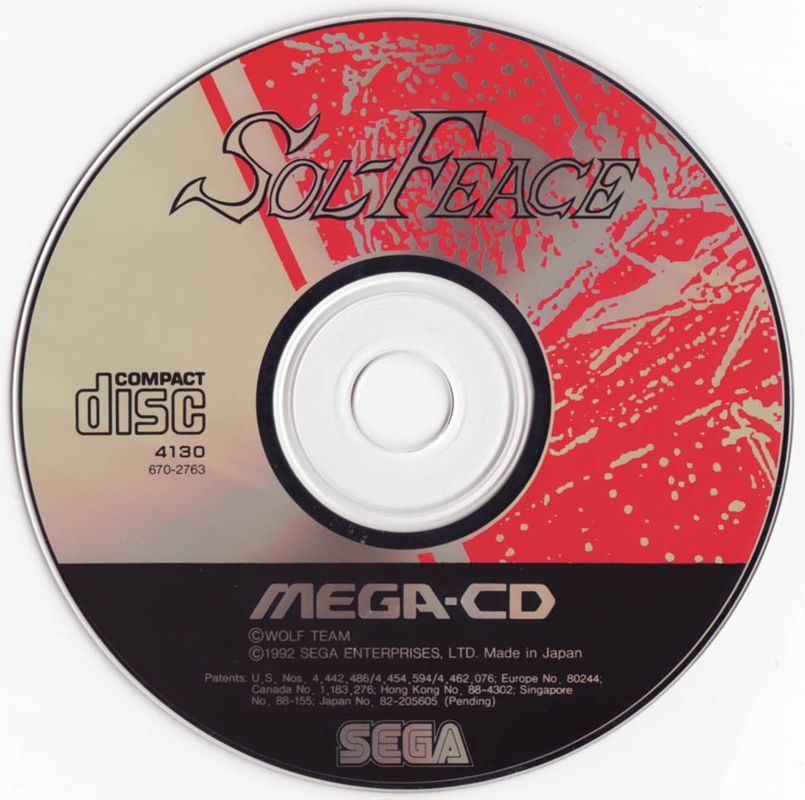 Media for Cobra Command / Sol-Feace (SEGA CD) (Packed-in with the PAL MEGA-CD Unit): Sol Feace Disc